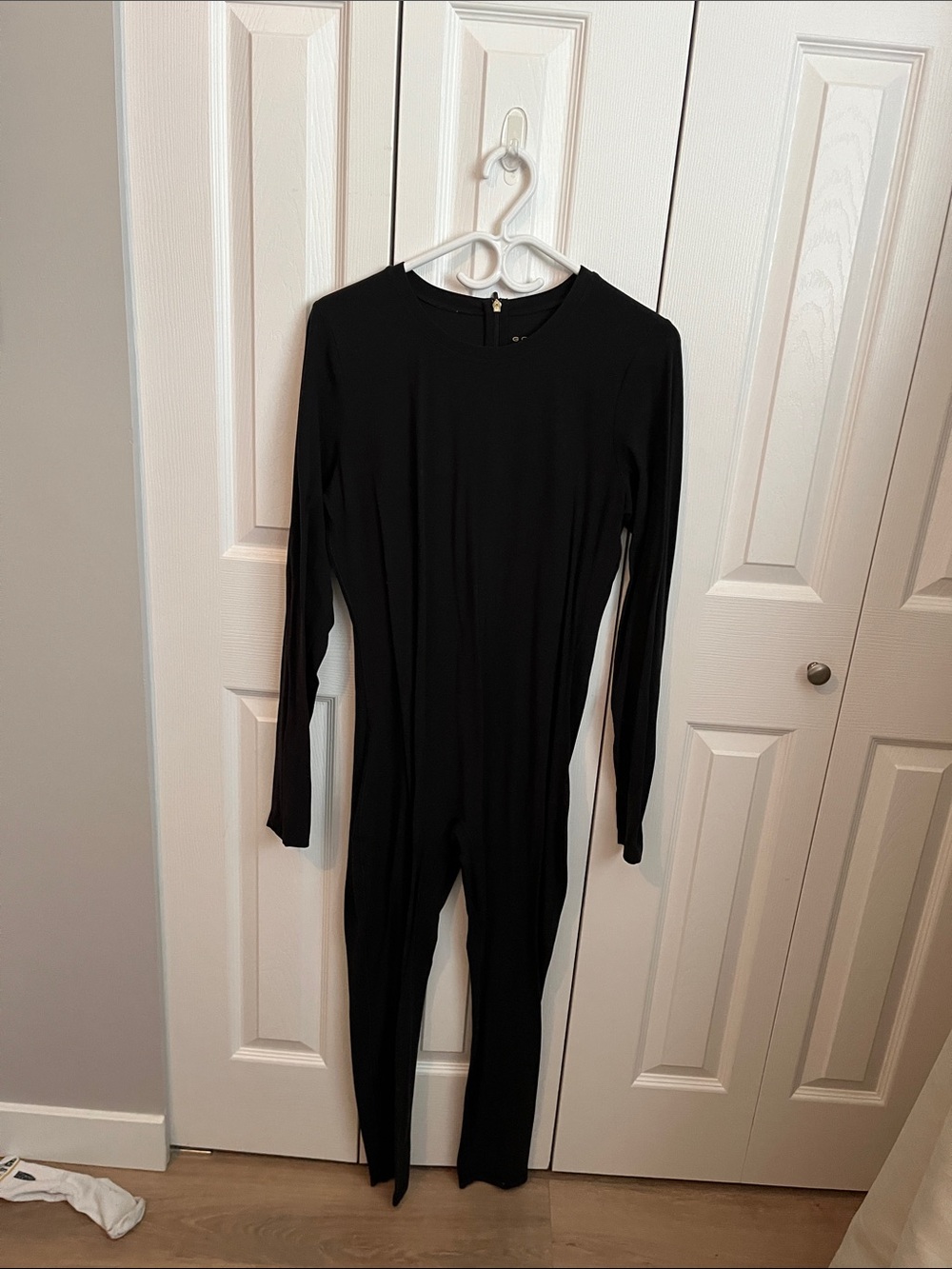 Aritzia Black Long-Sleeve Bodysuit Jumpsuit